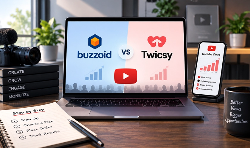 Buzzoid vs Twicsy for YouTube Views: Step-by-Step Comparison